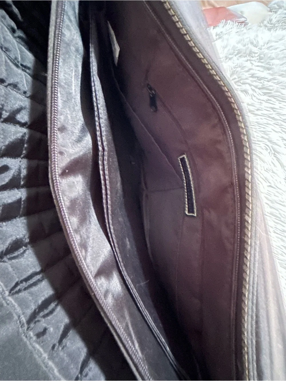 WORTHINGTON Women’s Black Faux Leather Laptop Business Bag.-Excellent Condition